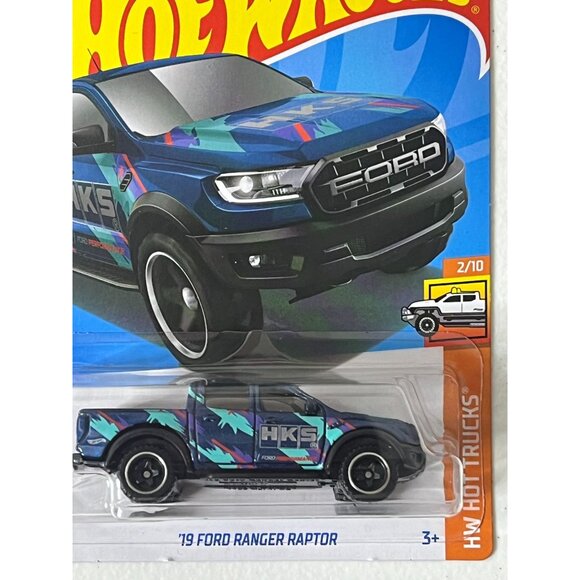 Hot Wheels 2024 Ford Ranger Raptor HW Hot Trucks 2/10 Blue Diecast NOC - Picture 3 of 9